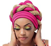Gorro de moda para mujer, diseño de trenza musulmana contra el cáncer, gorro para dormir, con forro de satén, para el mercado, hot pink, Talla única