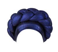 Gorro de moda para mujer, diseño musulmán, con volantes, para el cáncer, gorro para dormir, con forro de satén, gorro de pescador para hombre, azul, Talla única