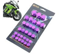 Gorro de moto con rosca | Cubierta de tornillo de motocicleta de 5 colores,30 unids/set cubierta de sombrero de tornillo de motocicleta a prueba de herrumbre, piezas decorativas de estilo de motocicle