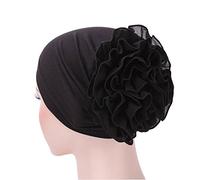 Gorro de mujer de invierno para mujer, musulmán, gasa, hijab, gorro con flor, gorro de invierno cálido musulmán, sombrero de quimio, turbante, braga islámica, gorro de flores, pañuelo para la cabeza