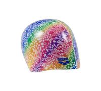 Arena HD Gorro de natación Unisex de Silicona elástica para Adultos, Entrenamiento, Deportes acuáticos, Fitness, natación, protección contra el Cloro, Color Arco Iris, Talla única