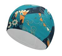 Gorro de natación Cat in The Wild para adultos, gorro de natación de tela elástica, cómodo gorro de baño para cabello largo y corto