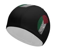 Gorro de natación con el dedo de la bandera de Palestina para mujeres y hombres, Gorro de Piscina cómodo y duradero para nadar