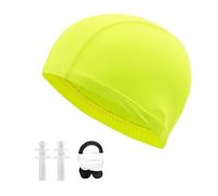 Gorro de Natación Con Protección Auditiva Impermeable, Pinzas para la Nariz y Tapones para los Oídos - Set de Protección para el Cabello