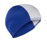 Gorro de natación de tela, para adultos y niños mayores, de Fashy , Gorro de natación, 3243, Blue & White