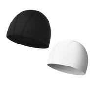 Gorro De Natación - Gorro De Natación Impermeable Elástico De Silicona De 9,84 X 6,89 Pulgadas, Goo De Natión De Secado Rápido Recubierto De PU De 2 Piezas, Gorros Transpirables para Niños, Adulto