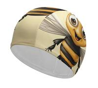 Gorro de natación para hombres y mujeres, cómodo gorro de natación para adultos, abeja de miel, gorros de natación de alta elasticidad para cabello largo, gorro de piscina, gorro de natación antidesli