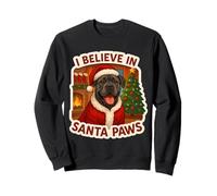 Gorro de Navidad con Texto en inglés I Believe In Santa Paws Cane Corso Dog Mom Dad Sudadera