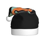 Gorro de Navidad de felpa para adultos, diseño de cactus YYHWHJDE junto al coche, impresión con tacto suave para fiesta de Navidad