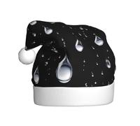 Gorro de Navidad de felpa para adultos, diseño de gotas de lluvia transparentes de WHJSHOP suave y cómodo para fiestas, bailes, Halloween