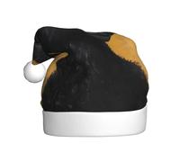Gorro de Navidad de felpa para adultos, diseño de oveja negra de WHJSHOP para escuchar música, suave y cómodo para fiestas, bailes, Halloween