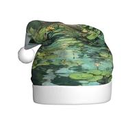 Gorro de Navidad de felpa para adultos, diseño de WHJSSF Pavilion at the pond impreso suave y cómodo para fiestas, bailes, Halloween