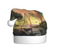 Gorro de Navidad de felpa para adultos, estampado de WHJSSF Bambi, suave y cómodo para fiestas, bailes, Halloween
