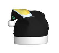 Gorro de Navidad de felpa para adultos, WHJSHOP delicioso patrón de batido de piña, suave y cómodo para fiestas, bailes, Halloween