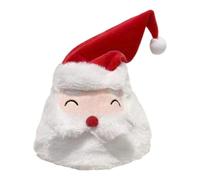 Gorro de Navidad de peluche: gorro de Navidad decorativo con luces LED para cantar, ropa de, gorro de música interactivo, colorido, accesorio divertido de novedad de temporada, estilo