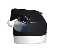 Gorro de Navidad de peluche para adultos, diseño de conejo de WHJSHOP en la luna creciente, suave y cómodo para fiestas, bailes, Halloween