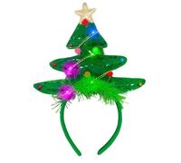Gorro de Navidad Diadema Navidad Halloween Holiday Cute Hair Hoop Headwear for Kids Girls Women Children's And Adult Christmas Headbands With Lights Tenis Men (Verde, One Size)