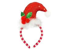 Gorro de Navidad Diadema Navidad Halloween Holiday Cute Hair Hoop Headwear for Kids Girls Women Children's And Adult Christmas Headbands Running Outfit Hombre (Rojo, Talla única)