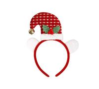 Gorro de Navidad Diadema Navidad Halloween Holiday Cute Hair Hoop Headwear for Kids Girls Women Children's And Adult Christmas Headbands Fútbol Máquina (Rojo, Talla única)