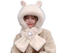 Gorro de Navidad para adulto, elegante, Beret para mujer, fiesta y bufanda para otoño e invierno, grueso y cálido, con capucha