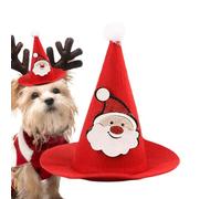 Gorro De Navidad para Gato Lindo Cálido Ajustable Accesorio Festivo para La
