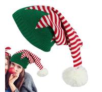 Gorro de Navidad para mujer, gorro de Papá Noel de punto, colorido, cómodo, diseño festivo para clima frío, mujeres, niñas, niños, uso diario, actividades al aire libre, reuniones