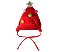 Gorro de Navidad para perro, diseño de gorro de Papá Noel, cálido y decorativo para mascotas, bonito tocado de vacaciones, cómodo ajuste elástico, para celebración de invierno, fotos de redes sociales