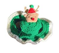 Gorro De Navidad para Perros,Lindo Accesorio para Fotos De Alce Suave Y Tejido | Gorro De Santa para Gatos De Navidad,para Fiesta Noche Invierno Niños Chicos Chicas Jóvenes Familia Amigos