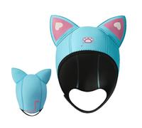 Gorro de neopreno para buceo de 26 cm, capucha de neopreno de 3 mm, cómoda capucha con orejas de gato para adultos, para aislamiento térmico y calor