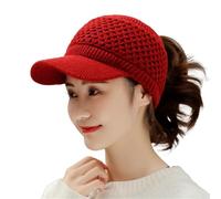 Gorro de niña de 4 años para mujer, invierno, gorro cálido para mujer, con visor, elástico, para hombre, color rojo, rojo, Talla única