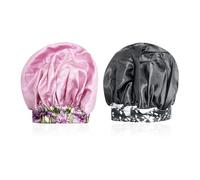 Gorro De Noche Con Diadema Estampada, Gorro De Noche De Satén, Gorro De Noche Suave, Portátil Para Dormir, Adecuado Para Dormir, Belleza, Maquillaje, 2 Uds.