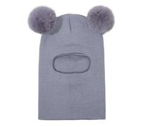 Gorro de noche de seda para niños Toddler Beanie Hats Girl Boy with Neck Warmer Beanie for Kids Knit Warm for Cold Weather Gorro negro Adolescente, gris, Talla única