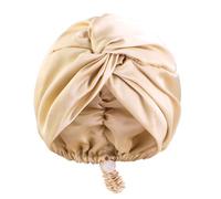Gorro de noche para mujer, 100% seda de morera, gorro de ducha de seda, bueno para el cabello, gorro de seda suave, capó de doble capa, cuidado del cabello (con hebilla ajustable)