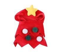Gorro de Papá Noel con capa de perro, abrigo de papel con estrella y pompones, regalo de fiesta, llama la atención, terciopelo suave y grueso, alcaparras
