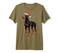 Gorro de Papá Noel con diseño de Perro Pinscher alemán Camiseta Premium