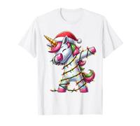 Gorro de Papá Noel con Luces de Navidad para niños y niñas Camiseta