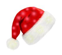 Gorro de Papá Noel con Luces LED - Gorro de Peluche con Luces LED