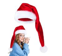 Gorro de Papá Noel de peluche extra largo de 75 cm, gorro de Papá Noel | Unisex suave terciopelo suave con ribete de pelo esponjoso para de Navidad ropa para Erwac