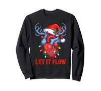 Gorro de Papá Noel Divertido Let It Flow Anatomy para Enfermera cardíaca Sudadera