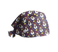 Gorro de Papa Noel, Enfermera Mujeres Stand-Ear Imprimir Sombrero Ocio Ajustable Sombrero Yashmak de béisbol (E, One Size)