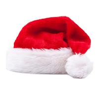 Gorro de Papá Noel, Gorro de Navidad, Sombrero de Navidad de Felpa, Gorros Navideños Rojos, Gorros Navideños para Adultos para Niños, Unisexo Gorros Navidad, para Festivos Sombrero Fiesta de Navidad