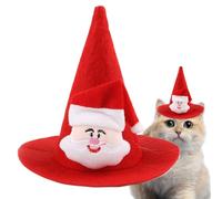 Gorro De Papá Noel para Perros - Lindo Cálido Ajustable Accesorio Festivo para La Cabeza | Gorro De Disfraces Puntiagudo para Perros Grandes - para Dragón Barbudo Mediano Grande Pequeño Fiesta Sesión