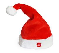 Gorro de papá noel que canta y baila 39cm x 22cm tela [lux.pro] 22 cm