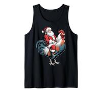 Gorro de Papá Noel Retro navideño con diseño de Gallo Vintage, Crazy Chicken Camiseta sin Mangas