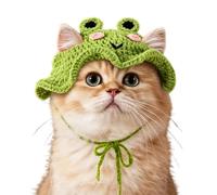 Gorro de para Gatos Ropa Mascota Ligera con Estampado Rana y Fresa