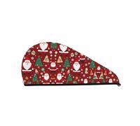 Gorro de pelo de secado rápido con diseño de Papá Noel, gorro de ducha moderno y colorido para mujer, gorro de ducha cómodo y elegante