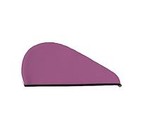 Gorro de pelo seco de terciopelo Coral rojo uva de Color sólido para mujer gorros de pelo con botones para secar cabello rizado largo y grueso Anti Frizz
