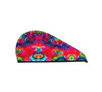 Gorro de pelo seco de terciopelo coral SamLng de teñido anudado, perfecto para el hogar, viajes, fiestas en la piscina, playas, baños y mucho más