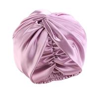 Gorro de pelo trenzado elegante, tela de tacto de seda, control de doble capa, cubierta de pelo nocturno para adultos, gorro de dormir, Morado (, Talla única