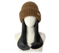 Gorro de peluca Gorro de punto for peluca, gorro de peluca for mujer, peluca de fibra sintética resistente al calor de aspecto natural, adecuado for ocio al aire libre Sombrero de peluca(02)